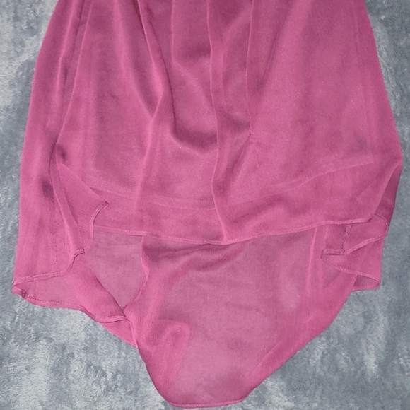 Double-Layer Dark Magenta Skirt - Picture 3 of 4